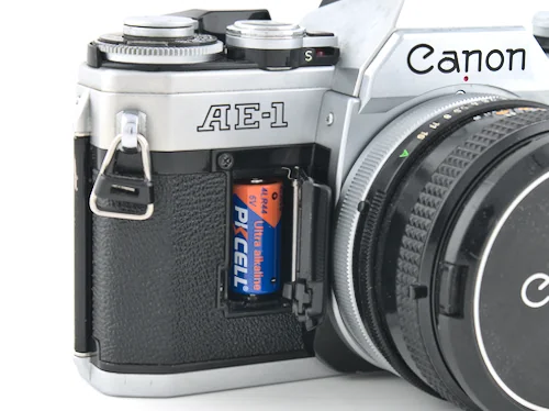 Open Canon AE-1 Battery Compartment