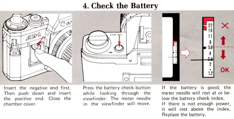 How to Perform a Canon AE-1 Battery Check
