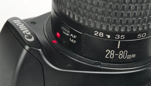 Red Dot Shows Correct Position on the Canon Rebel G Lens Mount