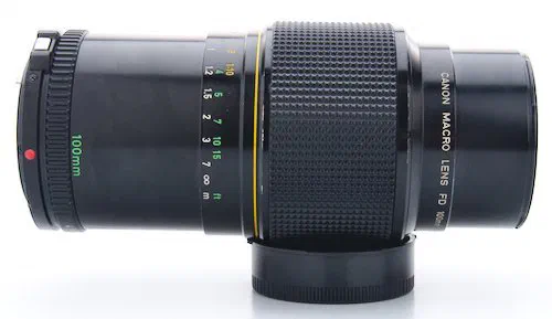 Lens Extended to Closest Focusing Distance, 1:2 Magnification