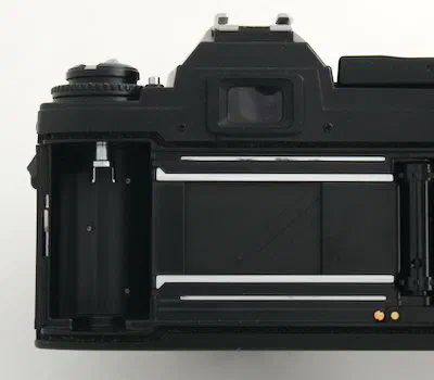 Nikon FG Push Film Rewind Knob Down
