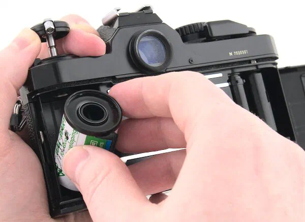 Nikon FM2 Remove 35mm Film Canister Nikon FM2 Remove 35mm Film Canister
