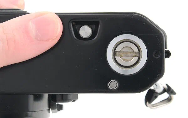 Nikon FM2 Unlock Take-Up Spool Nikon FM2 Unlock Take-Up Spool