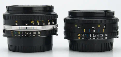 Series E Aperture Ring, Focus Ring, and Focus Distance Scale Series E Aperture Ring, Focus Ring, and Focus Distance Scale