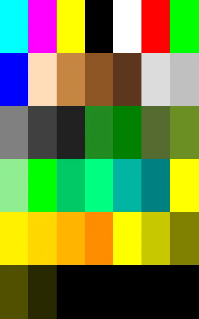 Color swatch print test Color swatch print test