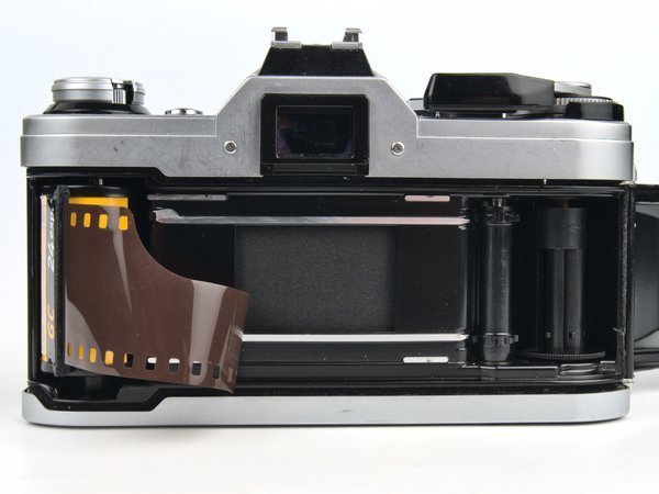 Load film into the Canon AE-1