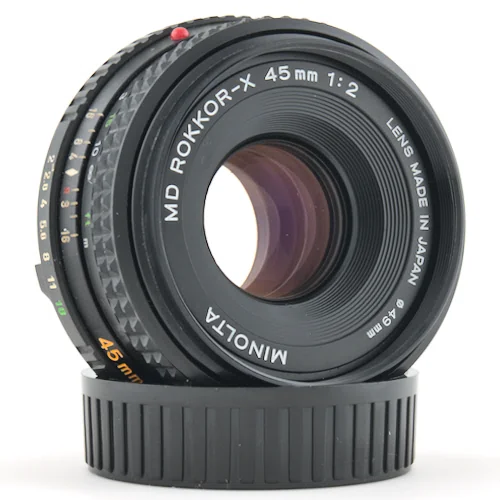 Minolta MD Rokkor-X 45mm f/2 Pancake Lens