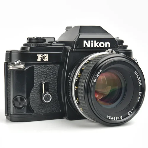The Nikon FG is a 35mm film camera introduced in the early 1980's. Now it is an affordable option for shooting 35mm film.